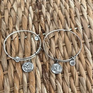 Alex and Ani Silver Charm Bracelet‎ Set